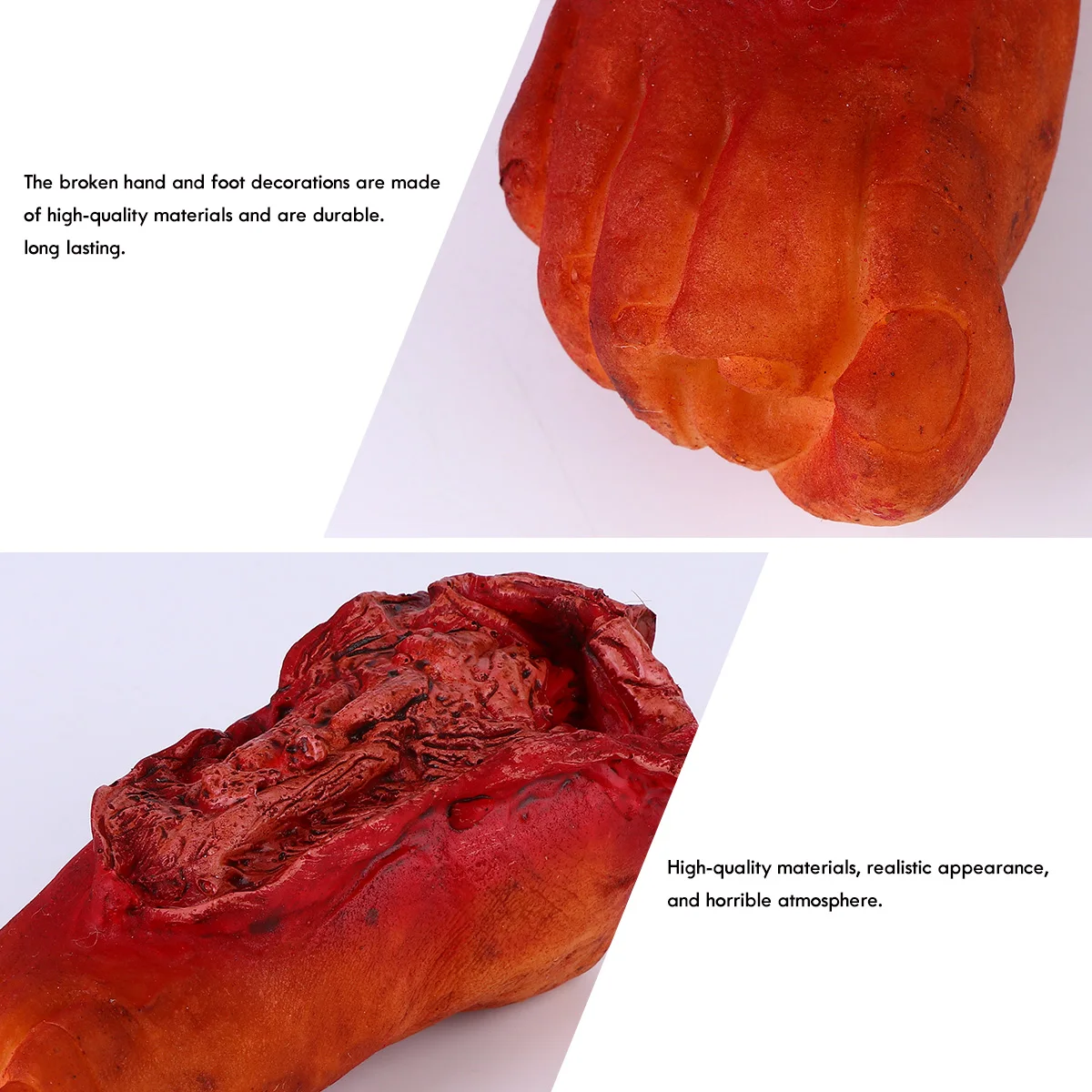 

7 pcs Halloween Lifelike Broken Hand Foot Props Scary Decor For Party Haunted House Decoration Tricky Props