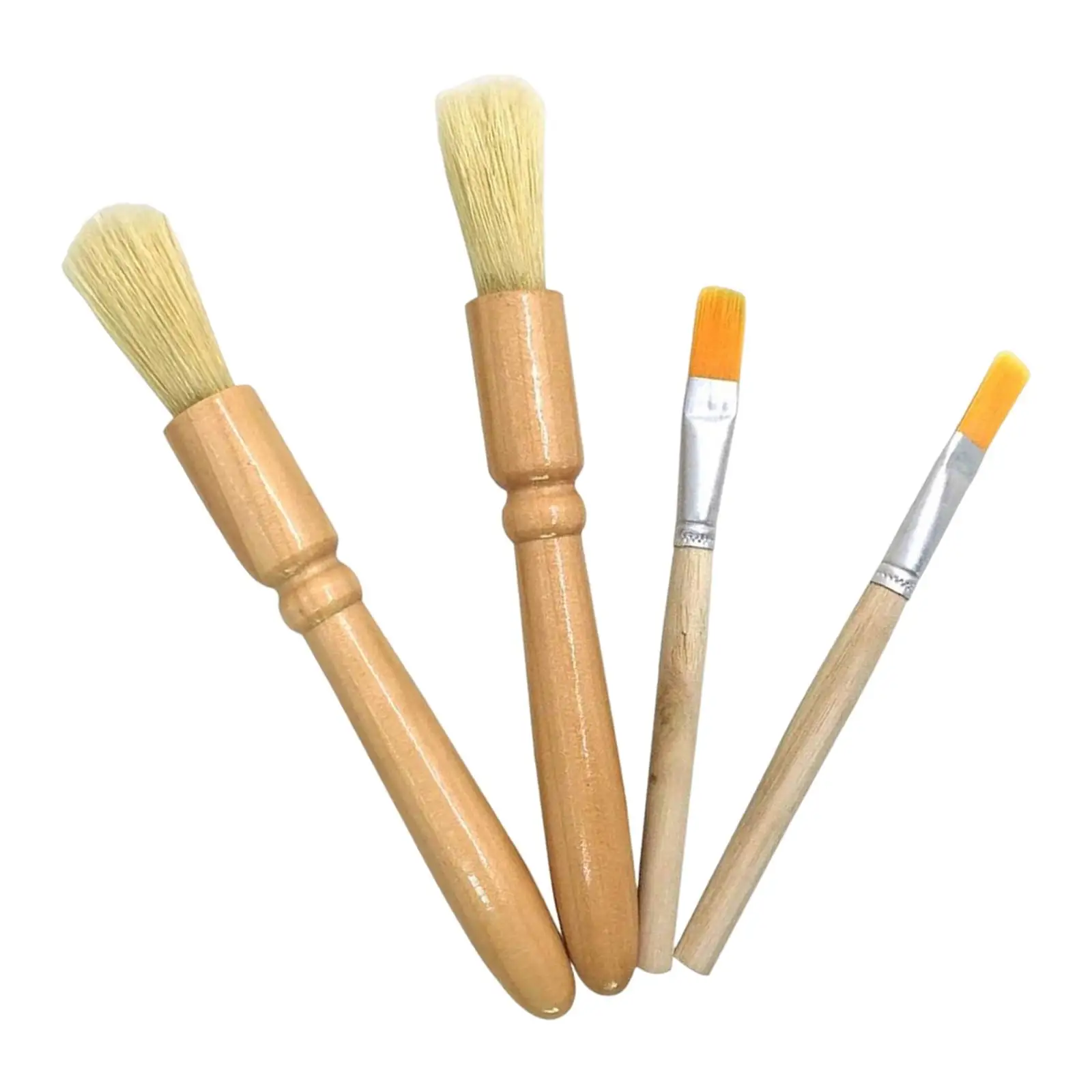 4 ชิ้นไม้เครื่องบดกาแฟแปรงปัดฝุ่นเอสเปรสโซแปรงอุปกรณ์เสริมแปรงปัดฝุ่น