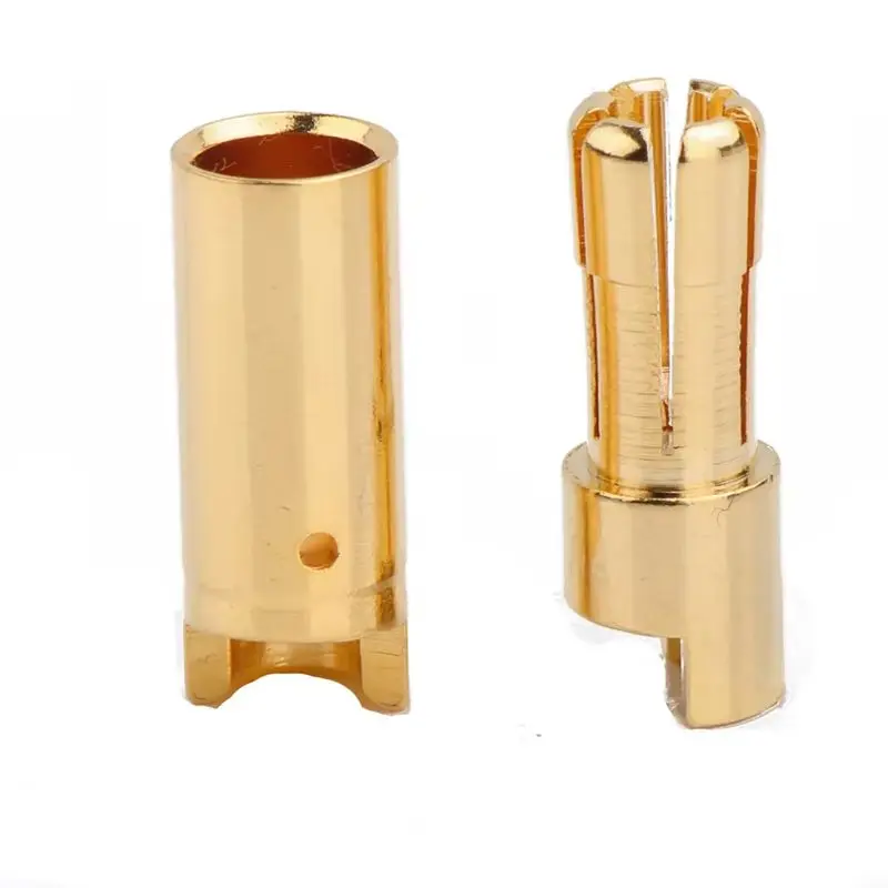 Free Shipping Amass 5/10 Pairs 5.5mm Copper Bullet Banana Plug Connectors Male + Female for Rc Motor Esc Battery Part