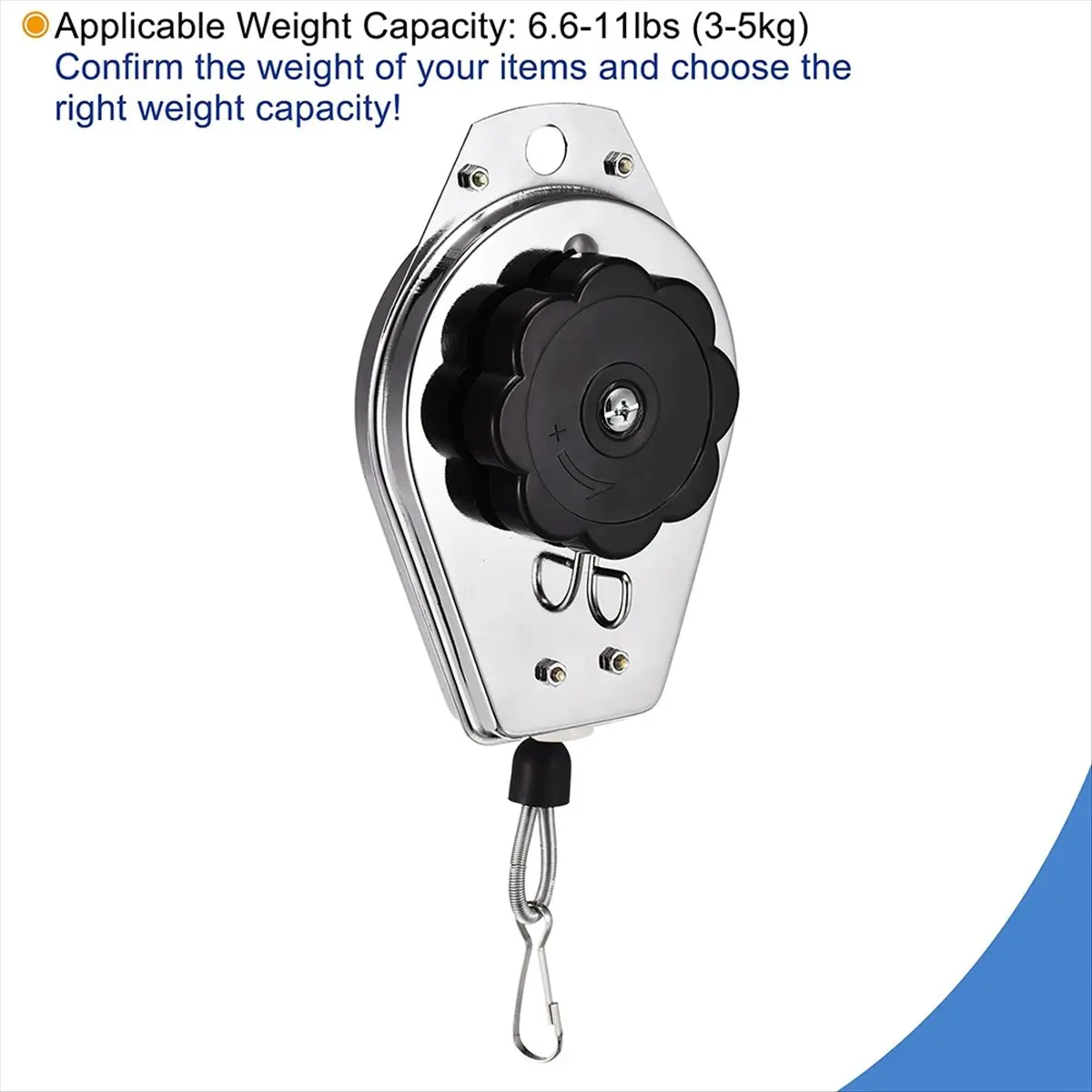 A22I Retractable Spring Balancer Tool Holder Hanging Equipment 6.6-11lbs (3-5kg) Red for Assembly-Line with Fitting Accessory