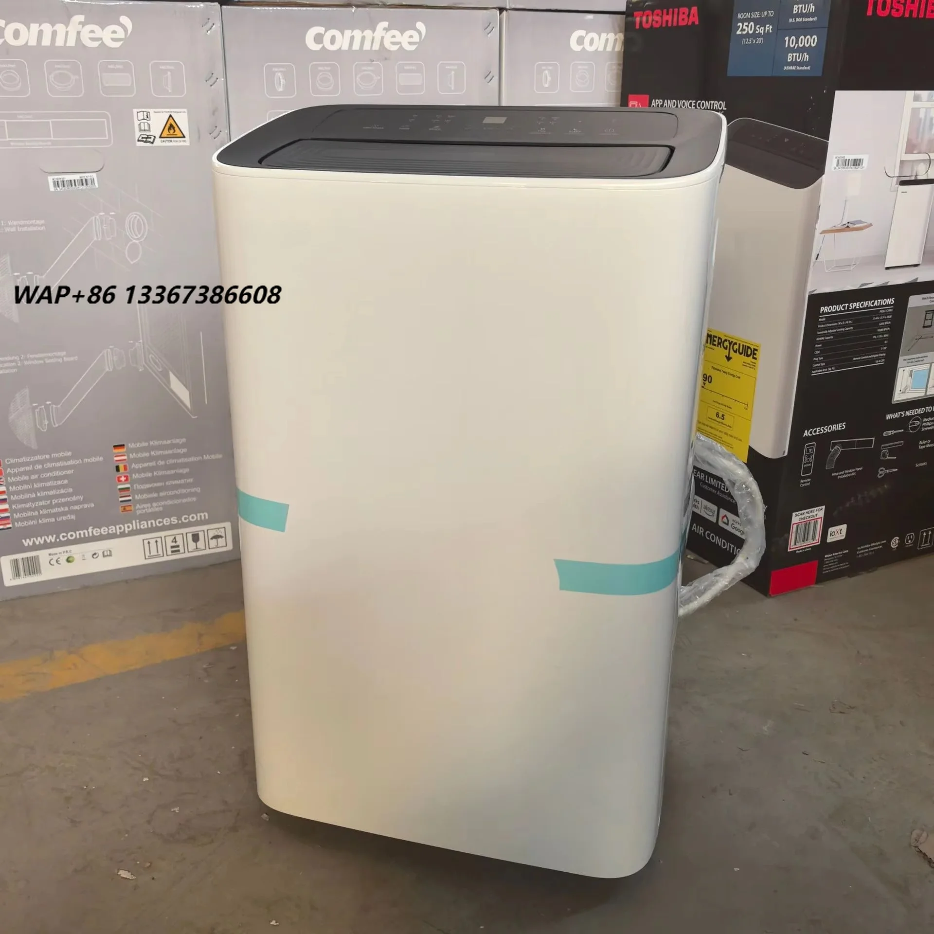 10000Btu/1.5hp Fixed Frequency  Single-Cold Mobile Air Conditioner Only Has Cooling Function Equipped with Rapid Cooling Fan