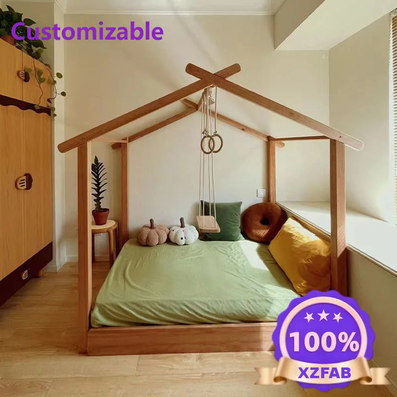 Factory Direct 2026 Tree house African red sandalwood popsicle bed retractable children's bed boy solid wood tree house bed prin