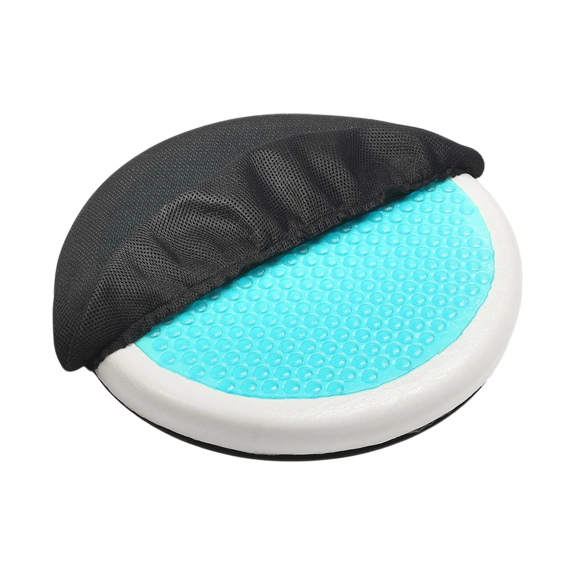 1pc Rotating Sitting Cushion Reduce Pressure Prevent Slip Detachable Washable Swivel Seat Pad Gel Memory Foam Seat Cushion