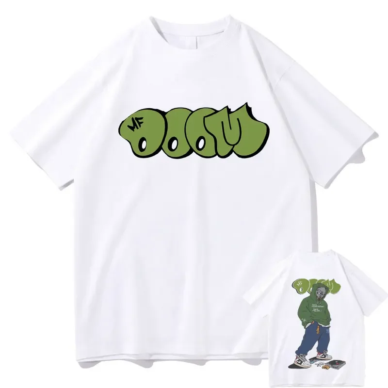 Rapper Mf Doom Graphic Print Tshirt Men Women Hip Hop Loose Oversized T-shirt Casual Short Sleeve Male Fashion Trend Streetwear