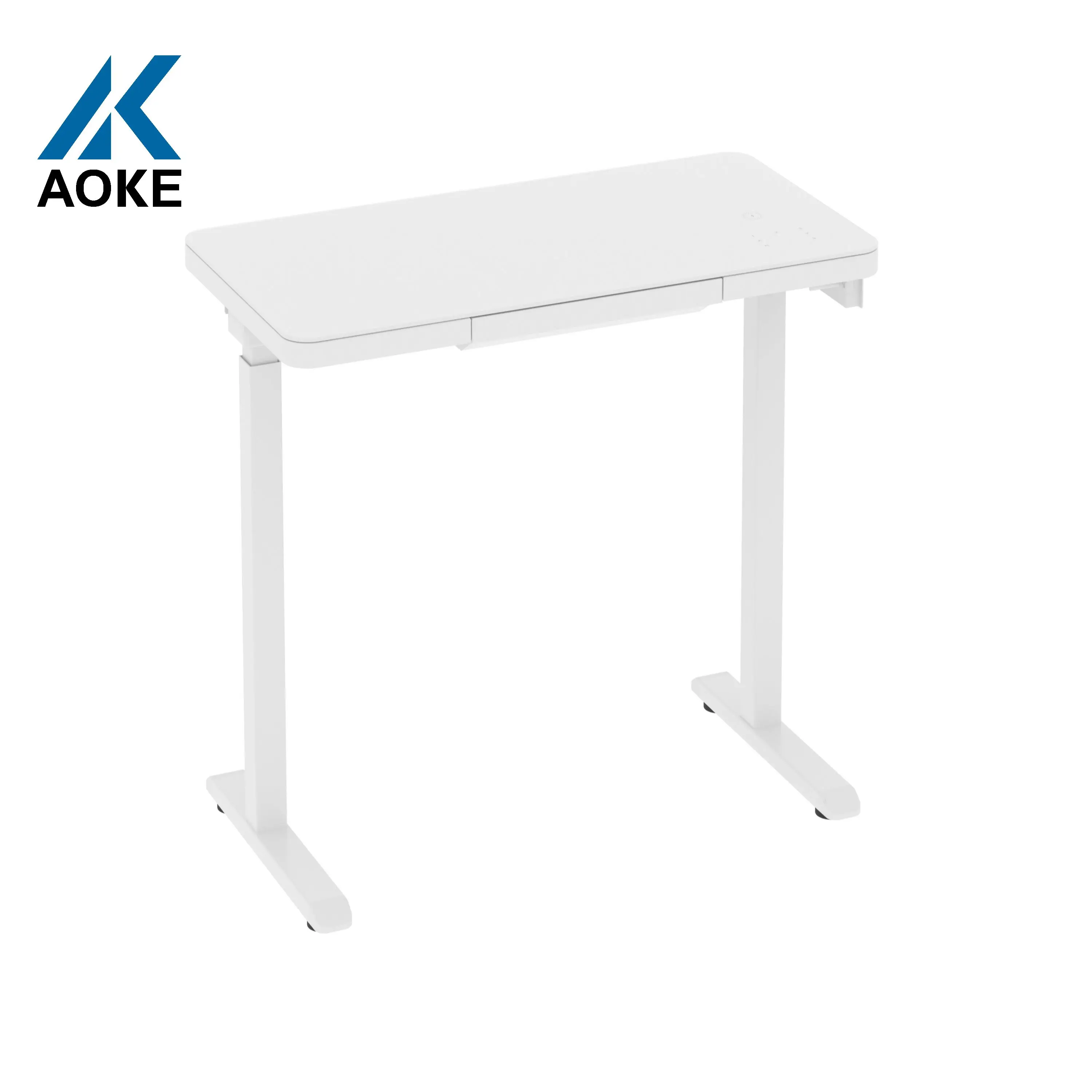 OEM Custom Hot Selling Height Adjustable Electric Standing Desk Glass Top Electronic Height Adjustable Standing Table Desk