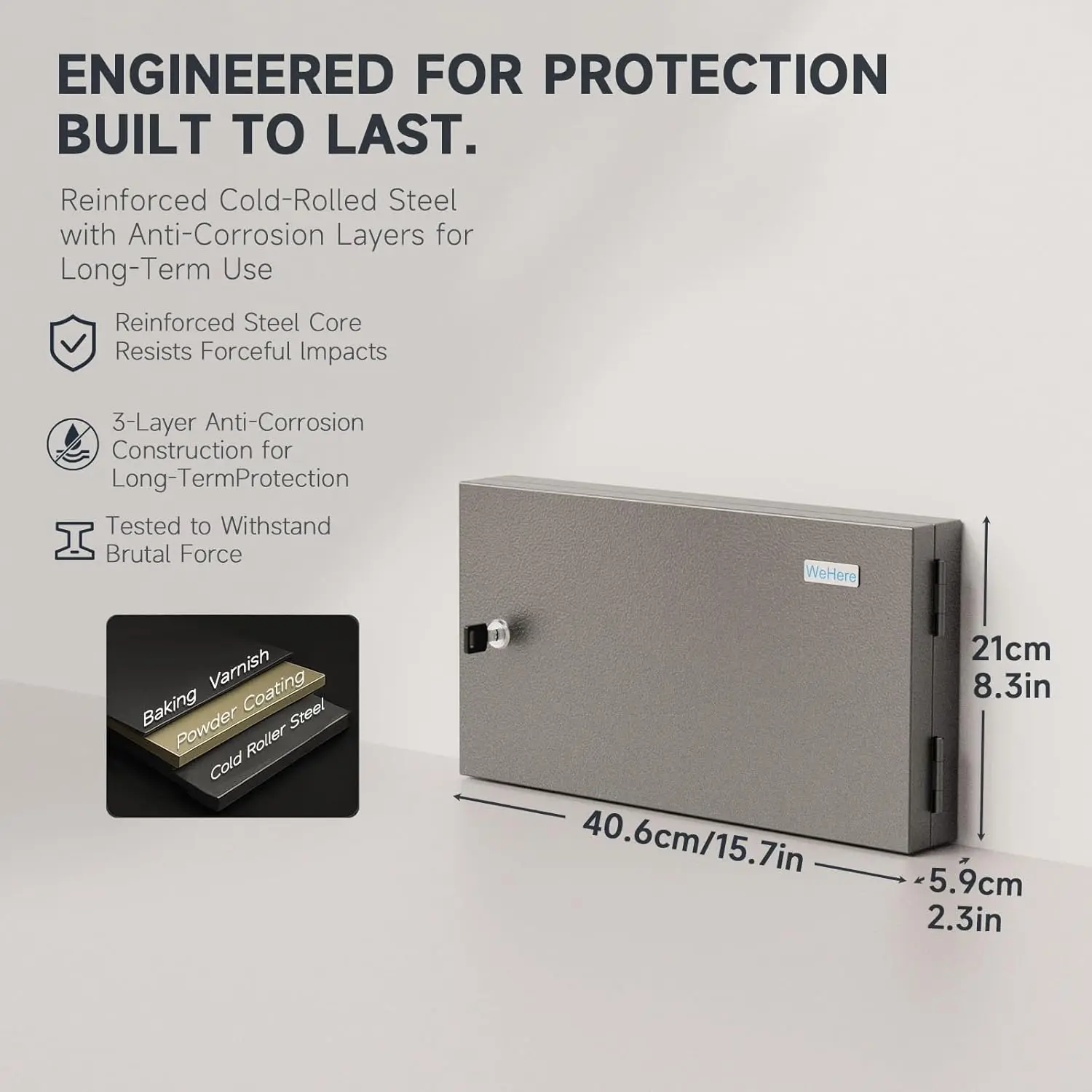 24-Key Cabinet Organizer,Key Lock Box&Safe Security Storage Holder for Valets,Hotels,Car&House Keys,Keeper Box