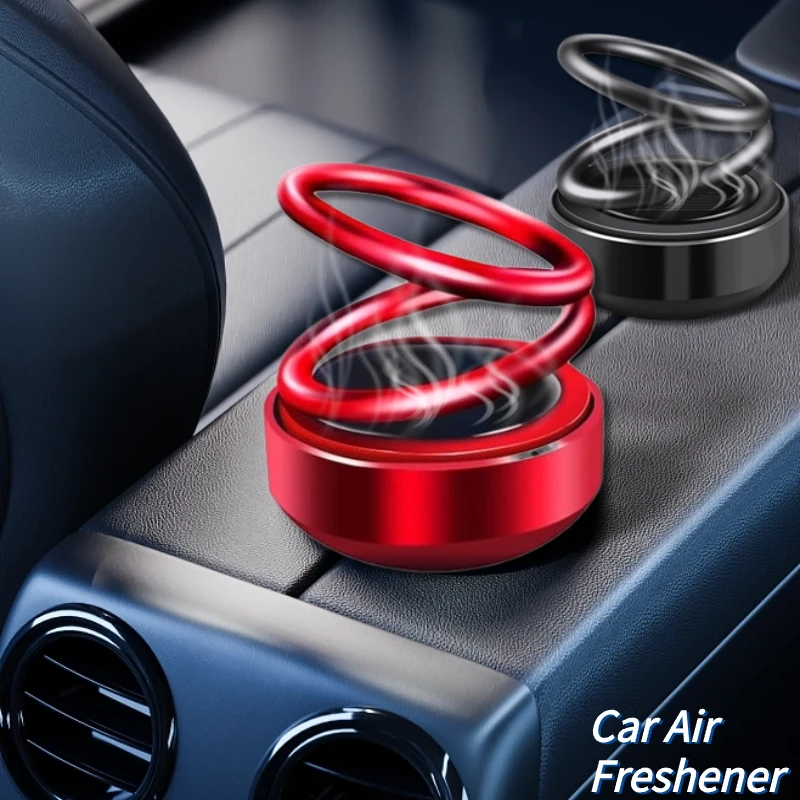 Kinetic Molecular Heater Solar Powered Double Ring Rotating Car Perfume Diffuser  Windshield Defroster Car Air Aromatherapy