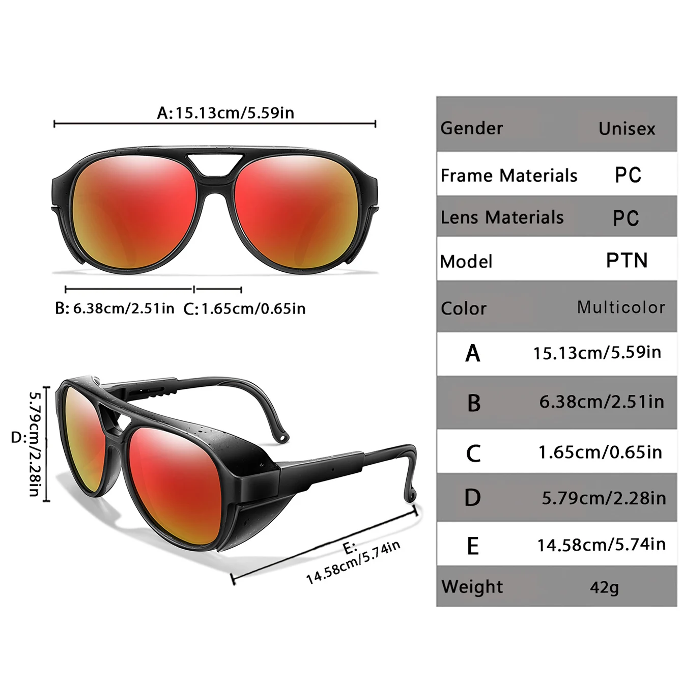 Pits Fashion Punk Sonnenbrille UV400-Schutz Radfahren Reisen Outdoor-Sport Eyewear Coole Party Rave Vipers Unisex-Brille – Detail 2