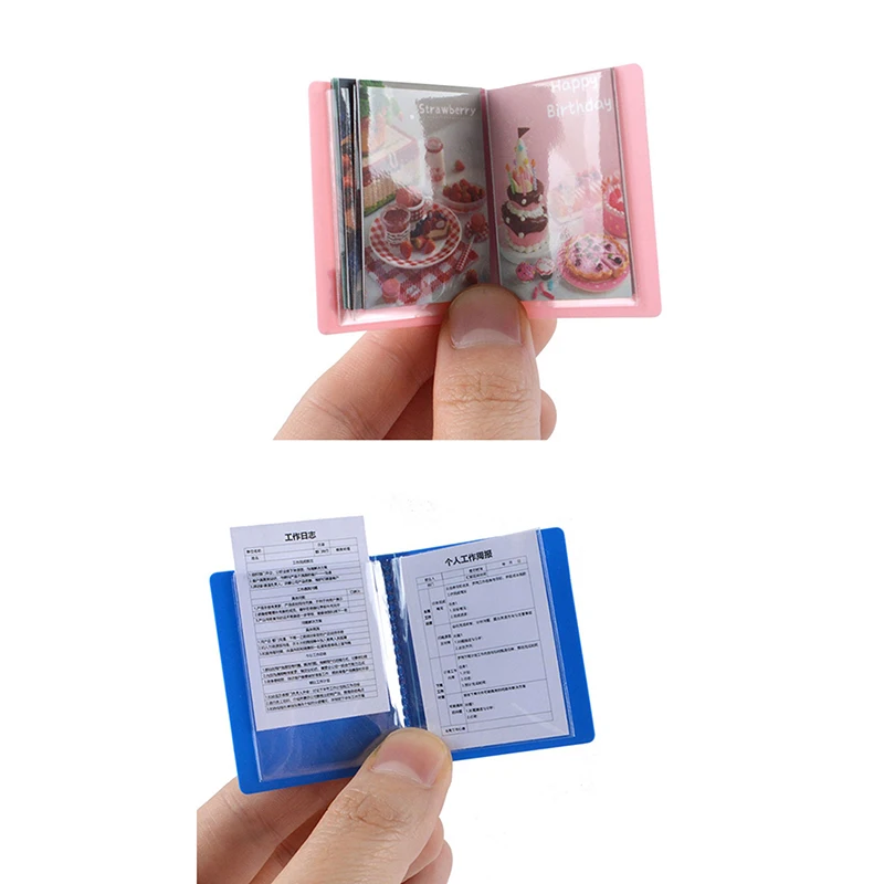 Mini Clip de tablero de escritura para casa de muñecas, carpeta de archivos de cuaderno, tablero de papelería, juguetes, escritorio de oficina, modelo de carpeta de simulación, 1Pc