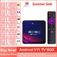 Android TV BOX H96 Max V11, Android 11.0 Set-top Box 4K, 4G+64GB 2G+16GB RK3318 Quad-Core, WiFi 2.4G/5G, Smart iptv Android box