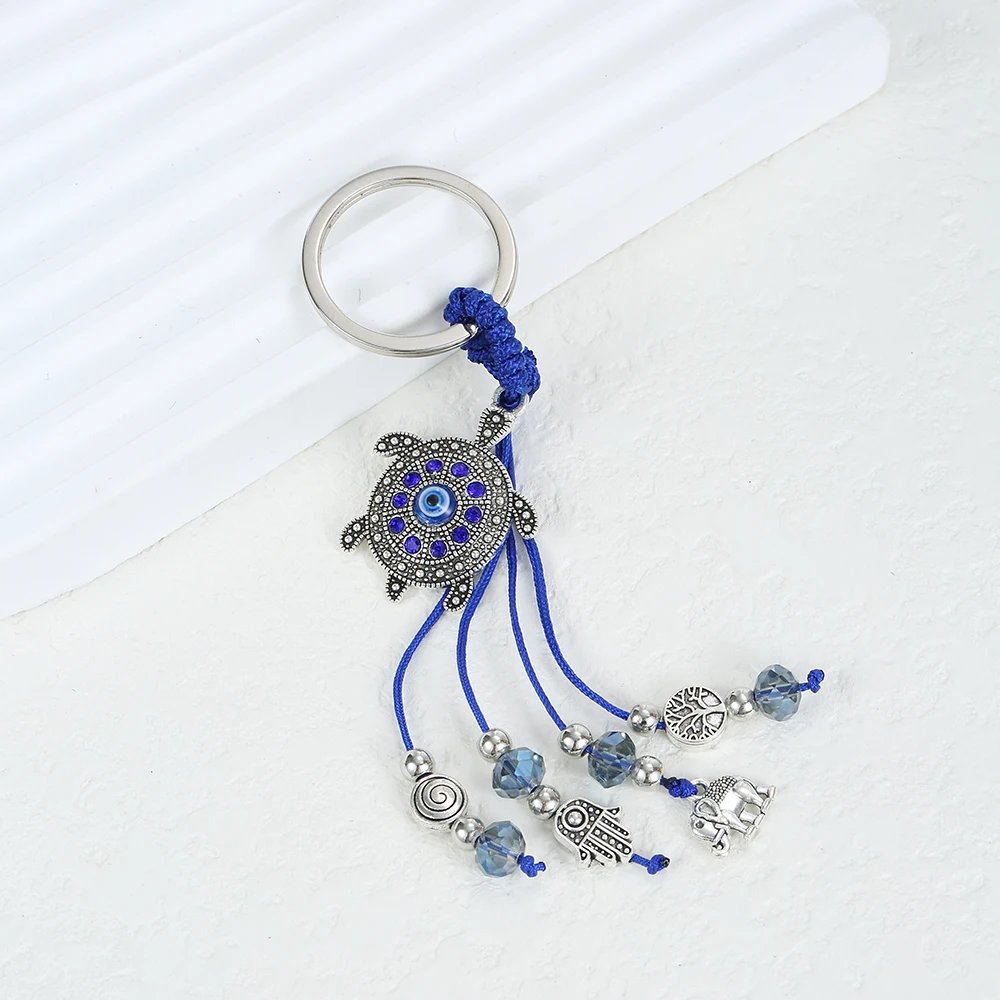 

The Eye of the Evil Pendant Keychain Turtle Shaped Colorful Pattern Keychain Lanyard Car keyring The Eye of Greece eychain