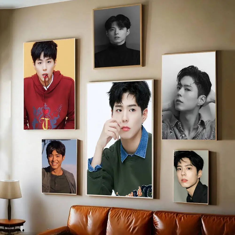 الممثل الكوري بارك بو اللثة المشارك غرفة المعيشة المنزلي مدخل بار مطعم مقهى الفن الديكور اللوحة