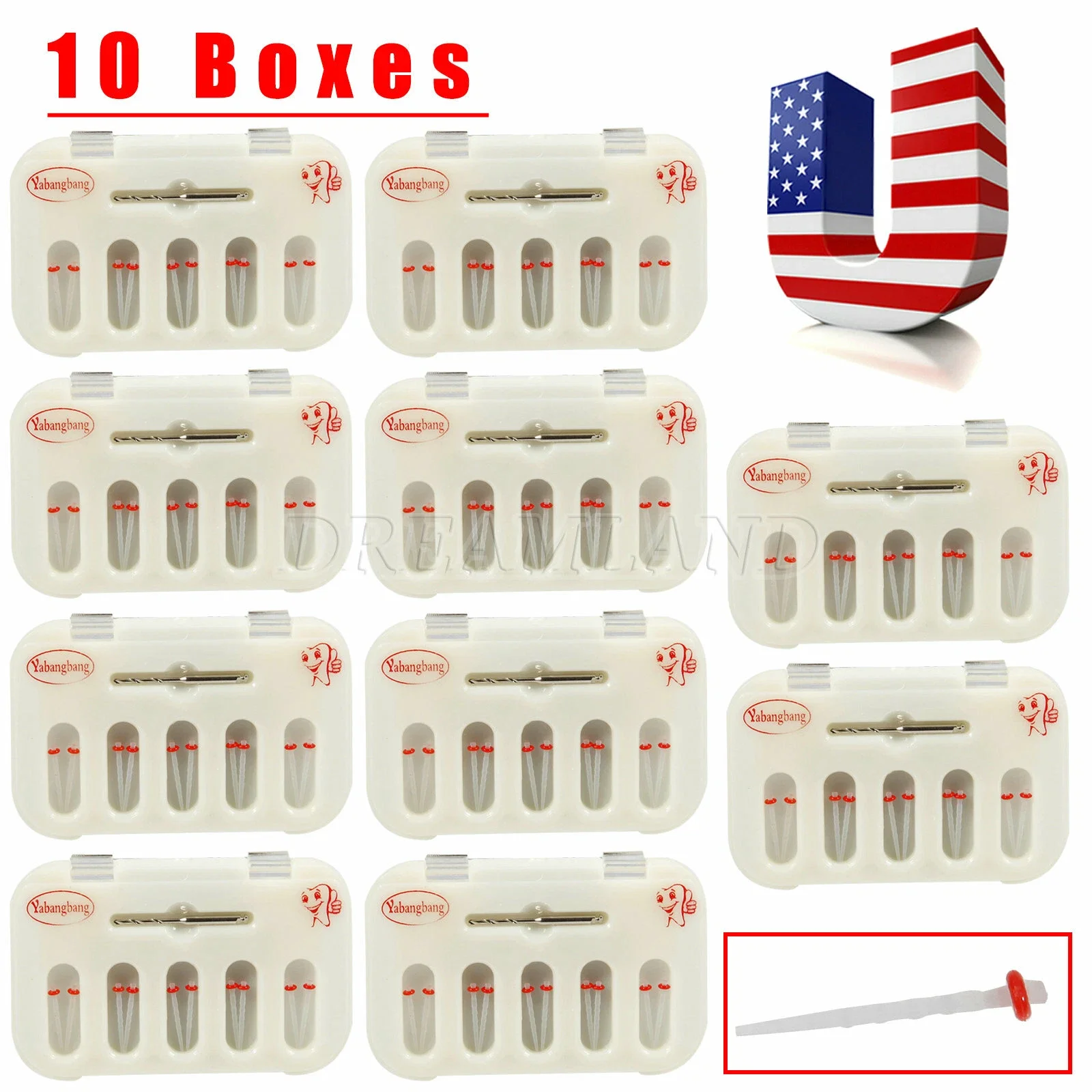 100 قطعة/10 صناديق الأسنان عالية الكثافة الألياف آخر الراتنج المسمار الموضوع الكوارتز والتدريبات