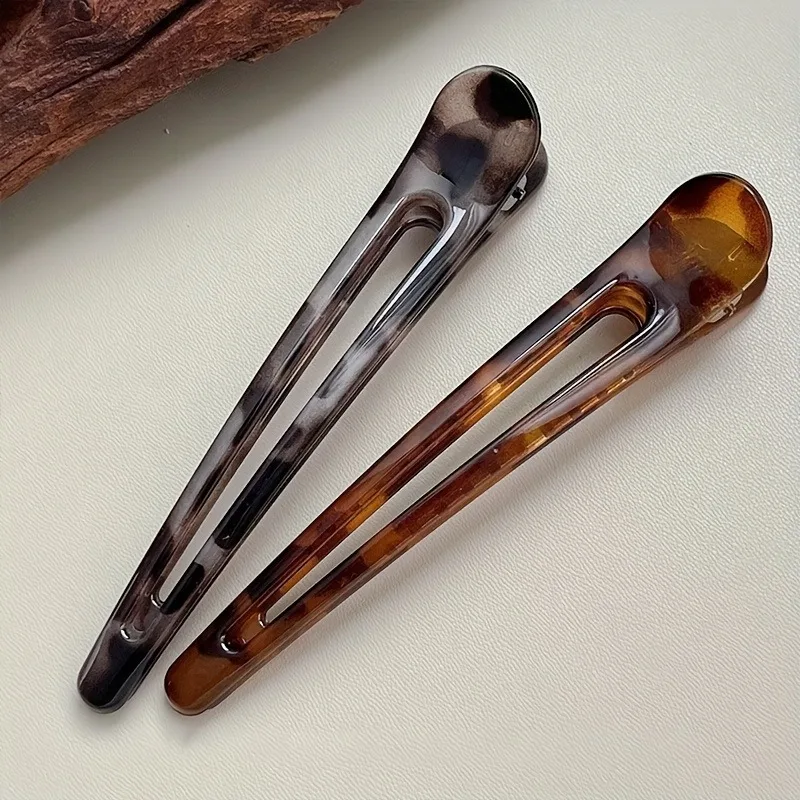 2/6 قطعة بسيطة ليوبارد طباعة السلحفاة نمط مشبك شعر بانج الجبين منقار البط كليب غسل الوجه ماكياج تصفيف الشعر Fside كليب #6