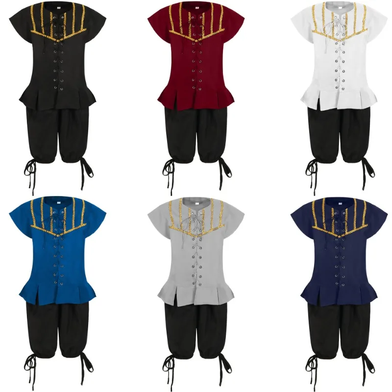 

Halloween Children Playing Costumes Medieval Pirates Cosplay Costumes Renaissance Steampunk Stage Performance Costumes