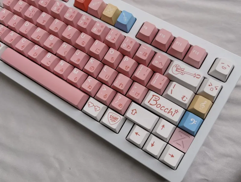 1 Set Bocchi The Rock Gotoh Hitori Keycap PBT Keycaps Dye Sublimation Anime Key Caps Cherry Profile For MX Keyboards 2.25U 2.75U