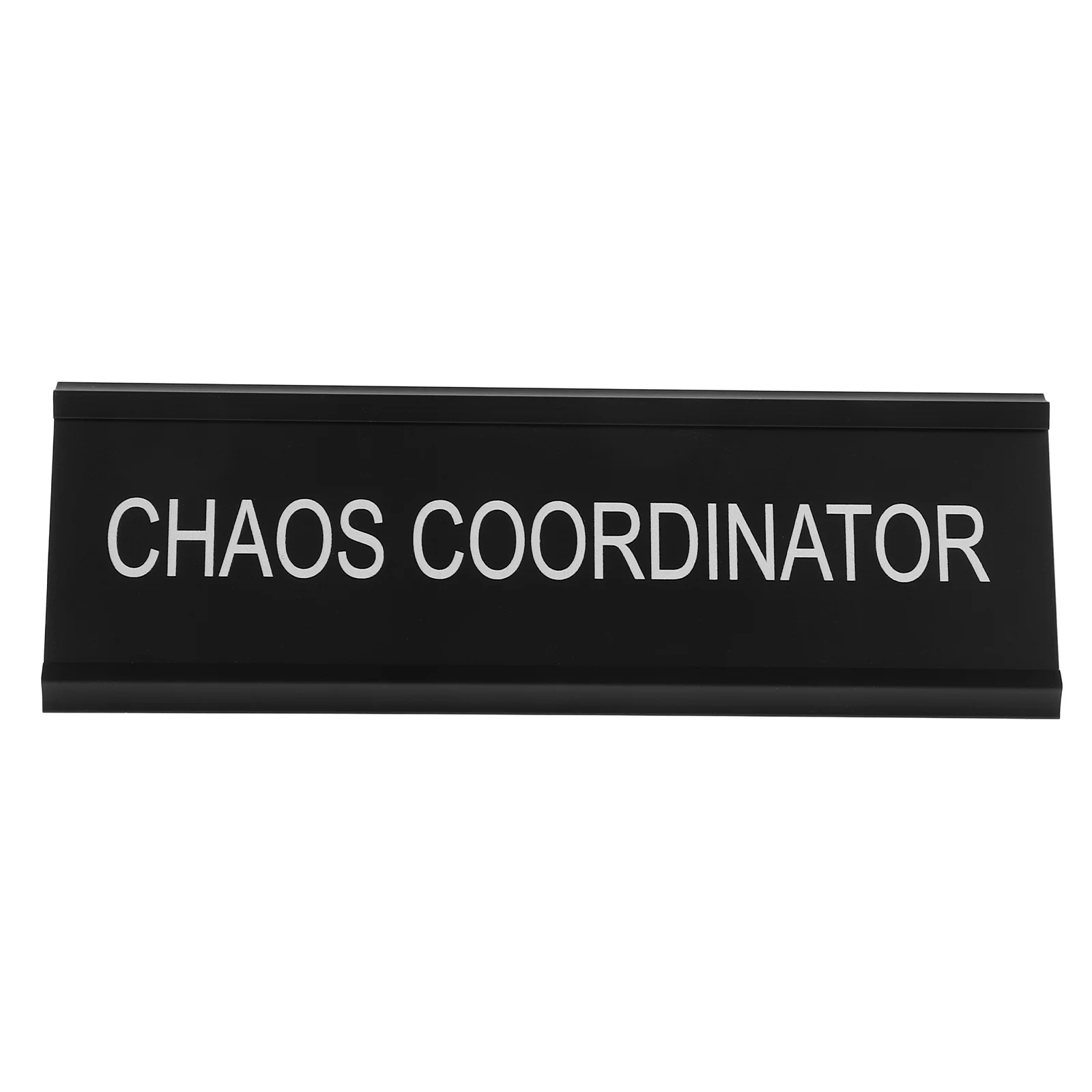 Position Card Chaos Coordinator Sign Desk Name Plate Decor Office Desktop Plaque for Slot Rustic