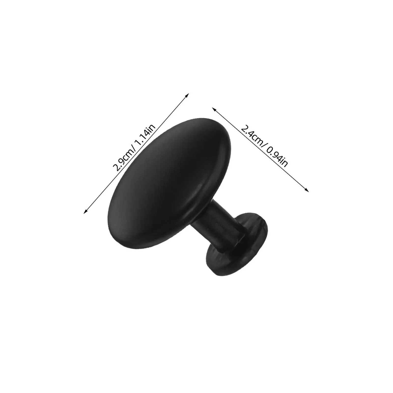 10Pcs Black Single Hole Furniture Handles Drawer Pulls Cabinet Knobs Elegant Stylish Upgrade for Kitchen Cupboard Wardrobe