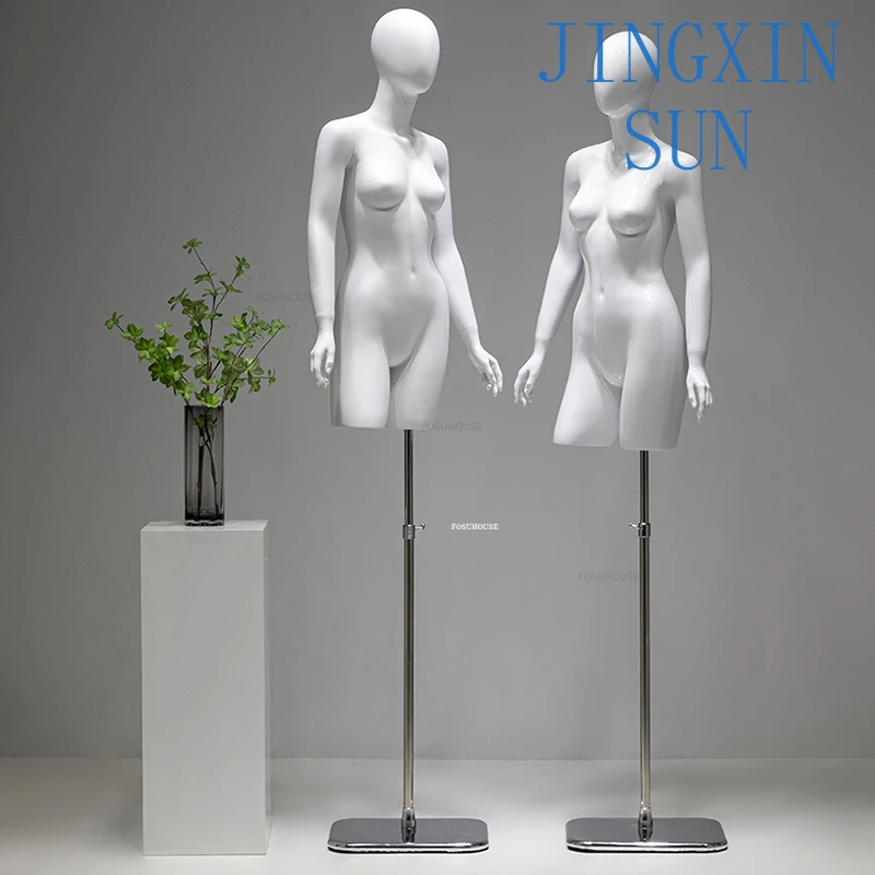 Clothing Store Mannequins Props Simple Female Half-length Gathered Underwear Mannequin Window Bra Display Stand Full Body Model