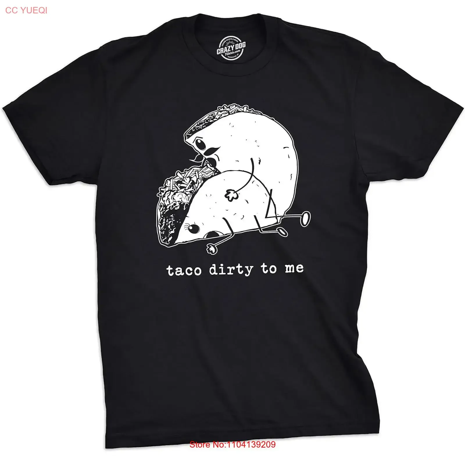 Mens Taco Dirty to Me T Shirt Funny Humping for Guys vintage Washed designer clothes fashion homme Top For Everyday Wear