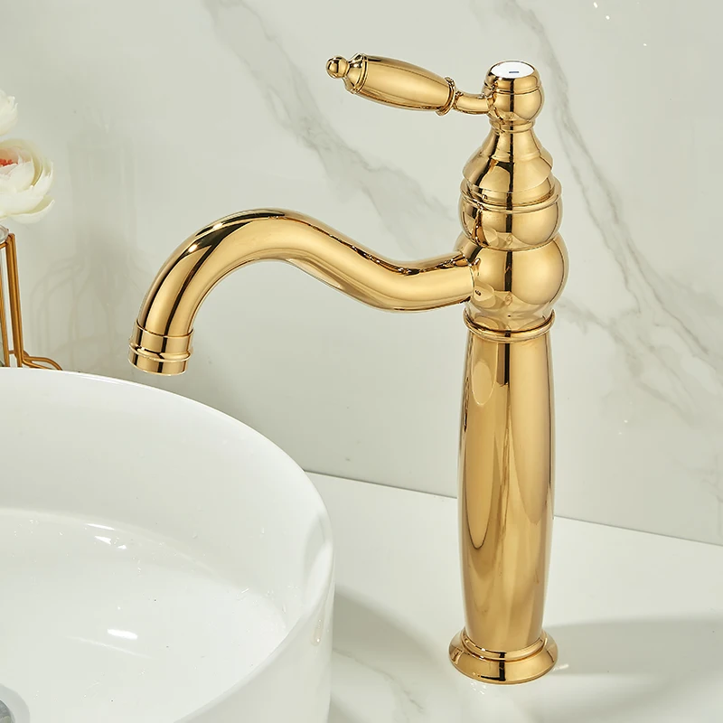 

Becola матовый желтый хромированный водопровод, вращающийся стиль, смеситель для умывальника, столешница с одной ручкой, современный дизайн