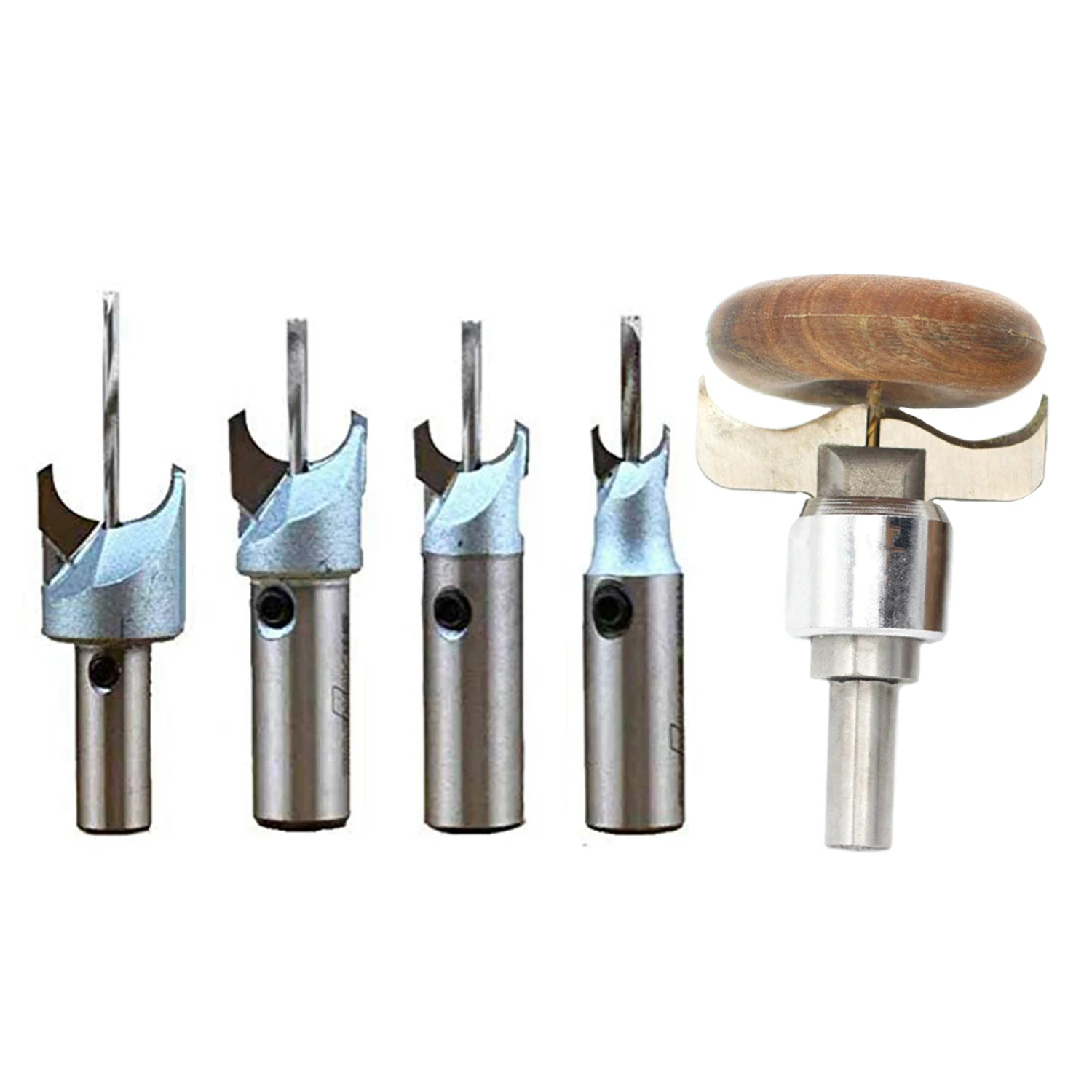 

AT21-1 Set Buckle Beads Ball Cutter Wood Milling Cutter Wood Milling Cutter Tools 22Mm & 4Pcs 6Mm-15Mm Carbide Woodworking Route