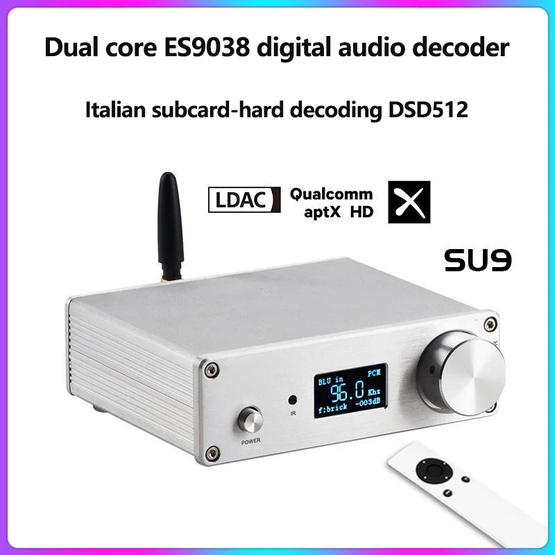 Dual-core ES9038 computer USB hard decoding DSD512 Bluetooth 5.1 digital decoder hifi fever DAC amp