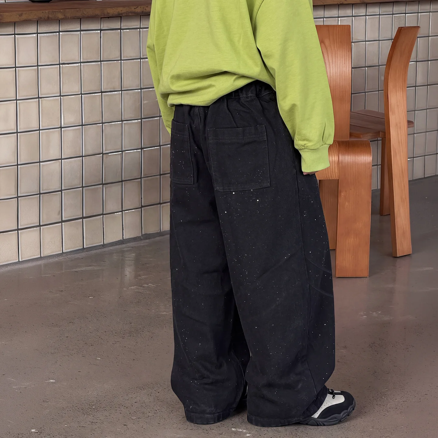Boys' Autumn Jeans Children's Pants 2026 New Korean Trendy Cool Silver Curved Knife Pant Children's Clothing