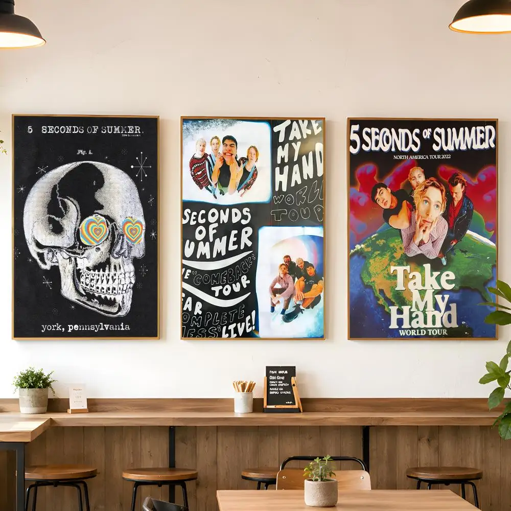 Band S-Seconds Of S-Summers 5 Poster Matte Wall Peel And Stick Decor Bedroom Living Room Office Dorm Home