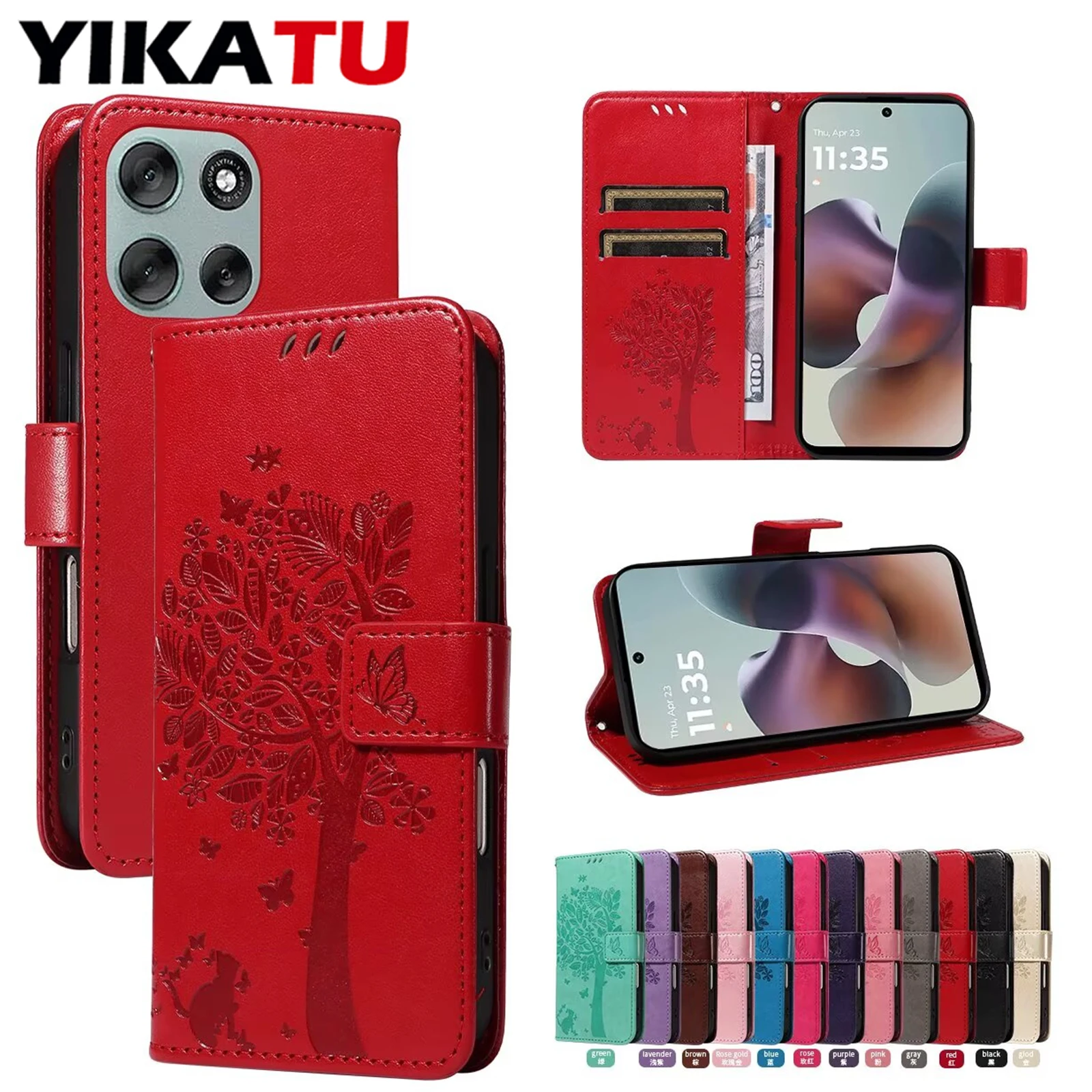 Flip Wallet Case For Motorola Moto G100 G86 G85 G84 G75 G73 G67 G64 G57 Power 5G G56 G55 G54 G53 G45 G35 G34 G32 G24 G23 G15