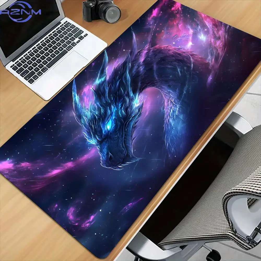 Fantasy Universe Starry Dragon gaming Mouse Pad Desk Mat Stitched Edge Durable Non-Slip Gaming pad office rug Computer mousepads