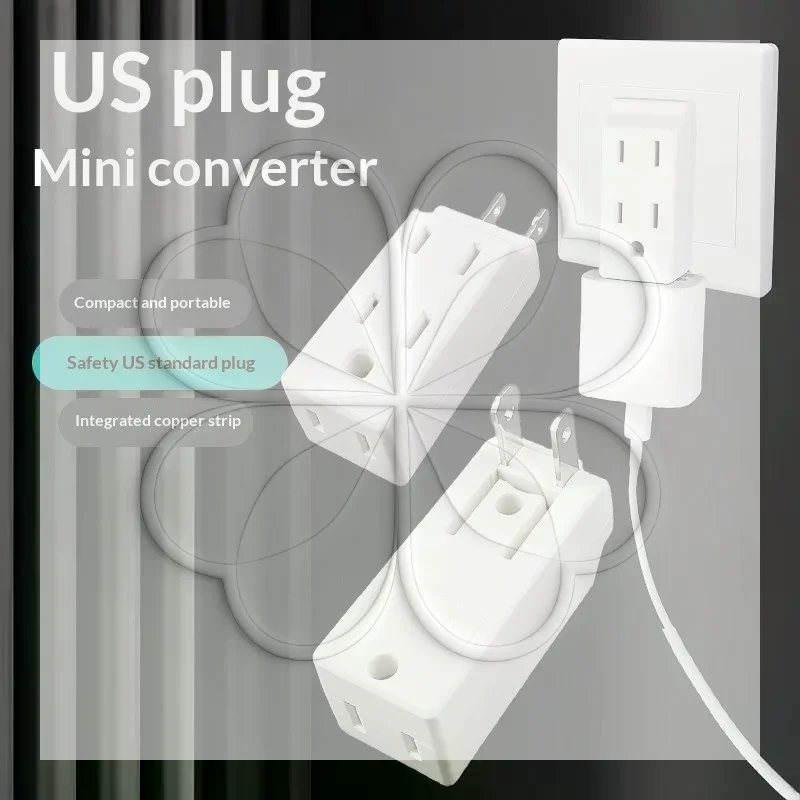 Multi Outlet US Wall Plug Adapter 3 Ports 125° Rotatable Extender 1-4PCS for Home Hotel Travel Office Use
