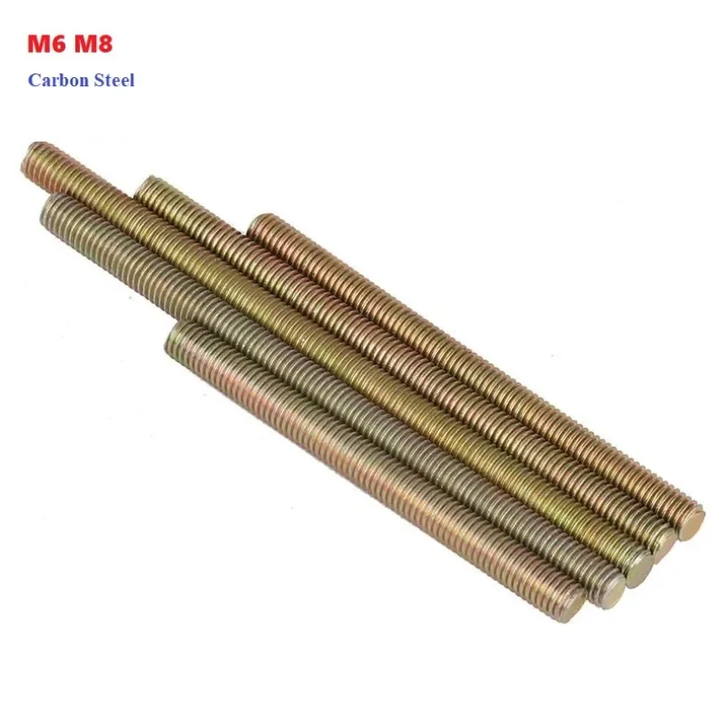 Carbon Steel Color Zinc Full Threaded Rod Solid Allthread Stud Thread Rod M6 M8 Length 25mm~140mm