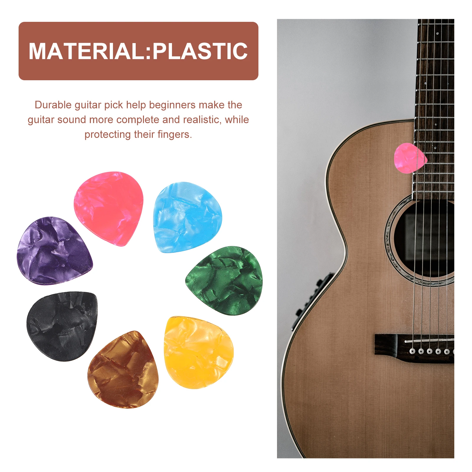 

150 Pcs Electric Guitars Pick Acoustic Plectrum Ukulele Accessories Replacement Practice Picks