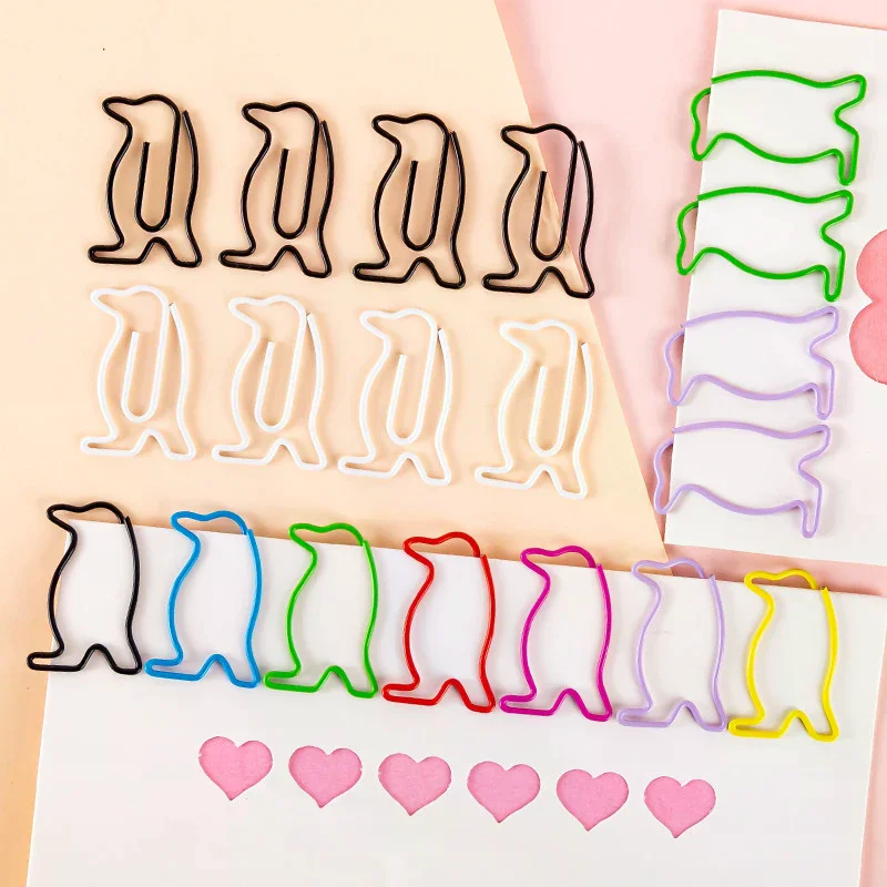 

10/100PCS Paperclips With Musical Notes Office Supplies Animal Paperclips Duck Paperclips Irregularly Shaped Colorful Paperclips