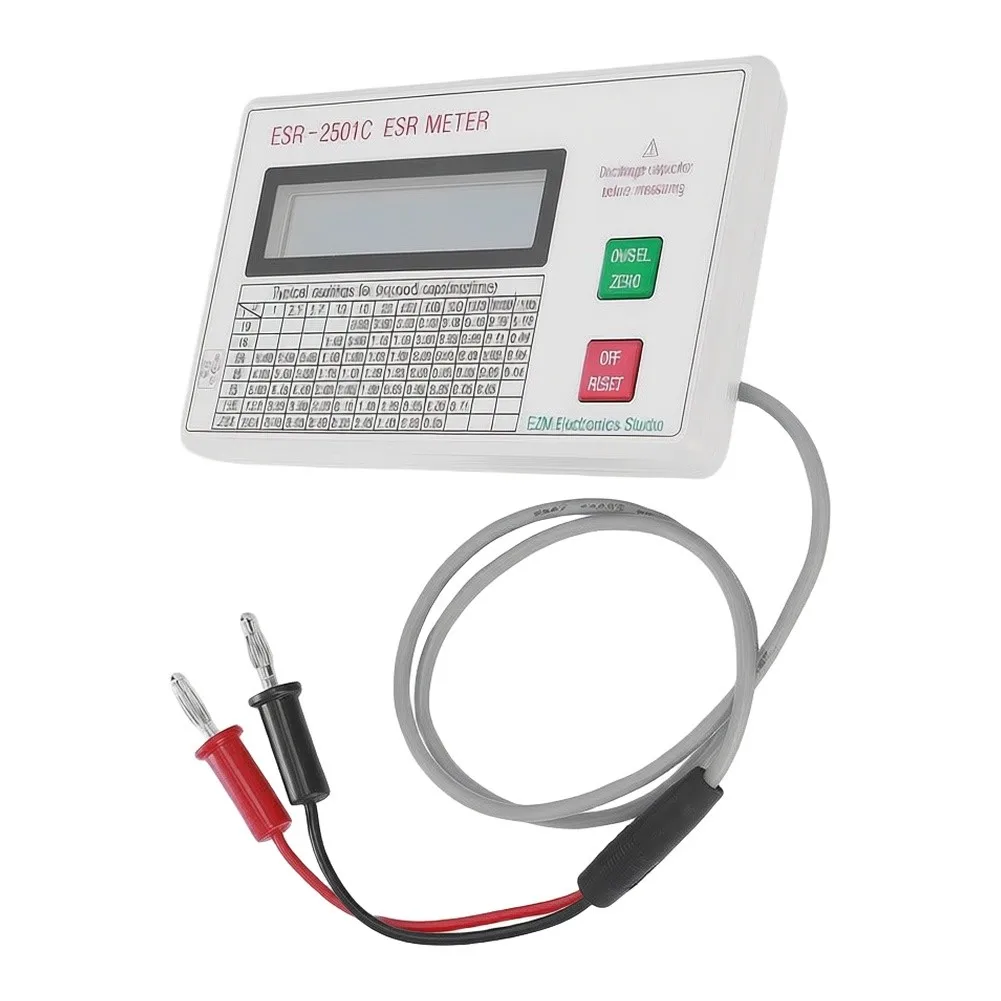 ESR2501C Capacitor Analyzer with ESR DCR Test Mode 100kHz Frequency Range for Electrolytic Capacitor Evaluation