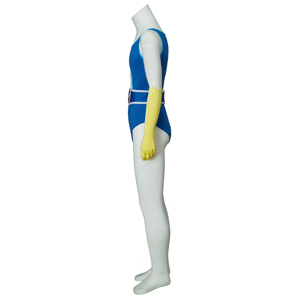 Lion-O Cosplay Kostüm Herren Thundercats Overall mit Handschuhen Anzug Halloween Superhelden Outfits