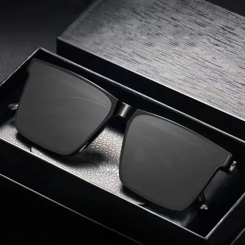 Retro Big Square Frame Sunglasses Women Brand Designer Black Cool Men Sun Glasses UV400 Shades Protection Eyeglasses Goggles