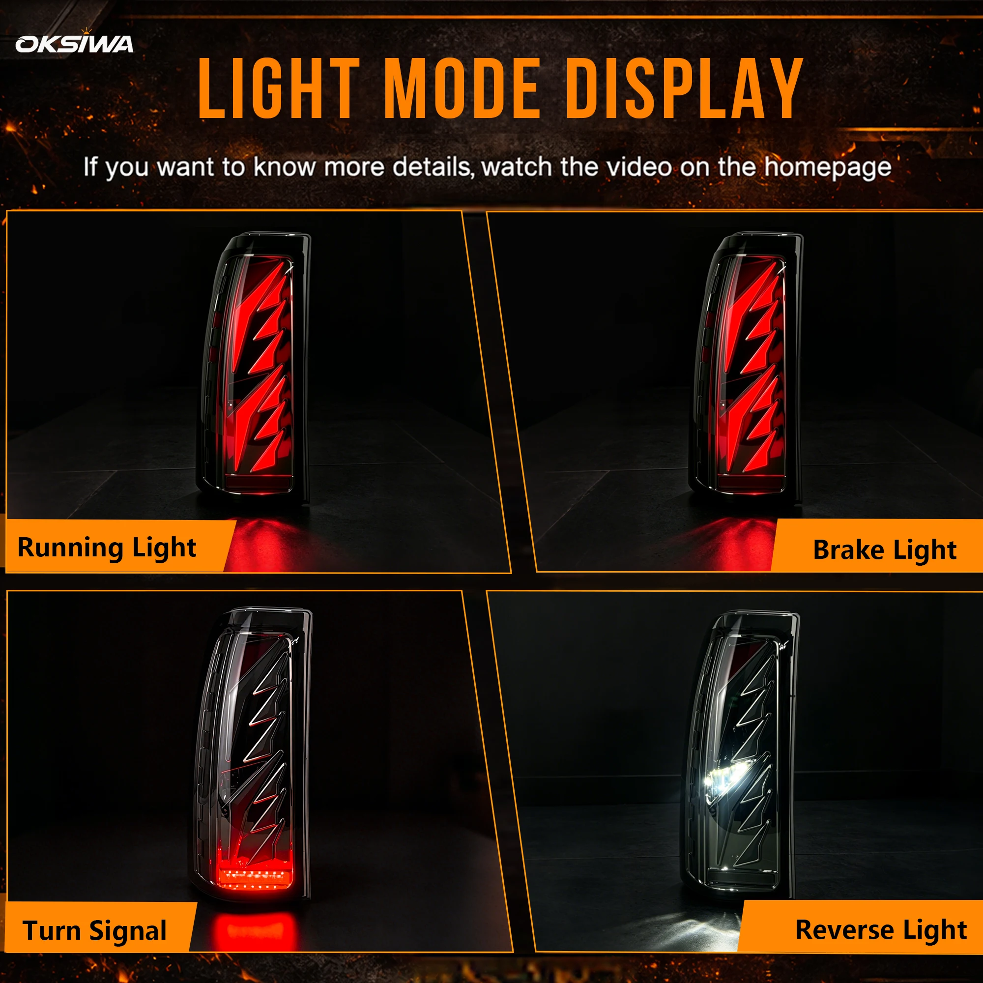 LED Tail Lights for 2003-2006 Chevy Silverado 1500 2500 3500 Wing Shaped Startup Animation Taillight Dynamic Turn Signal Light