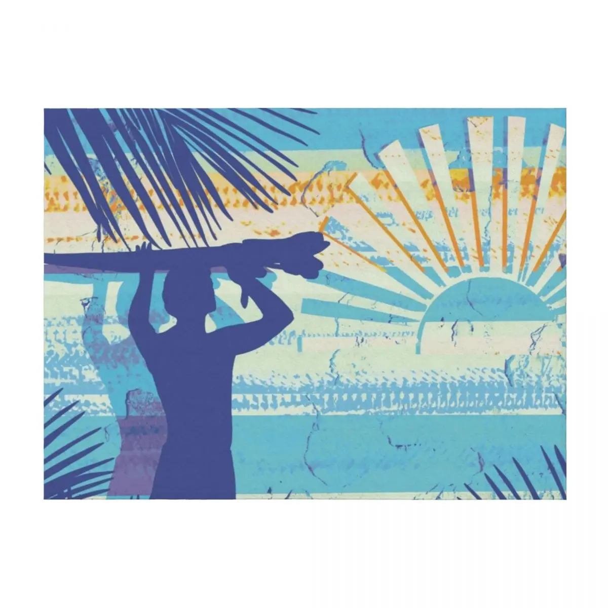 

Dawn Surfer Throw Blanket Decorative Throw warm for winter Luxury Designer Moving Blankets
