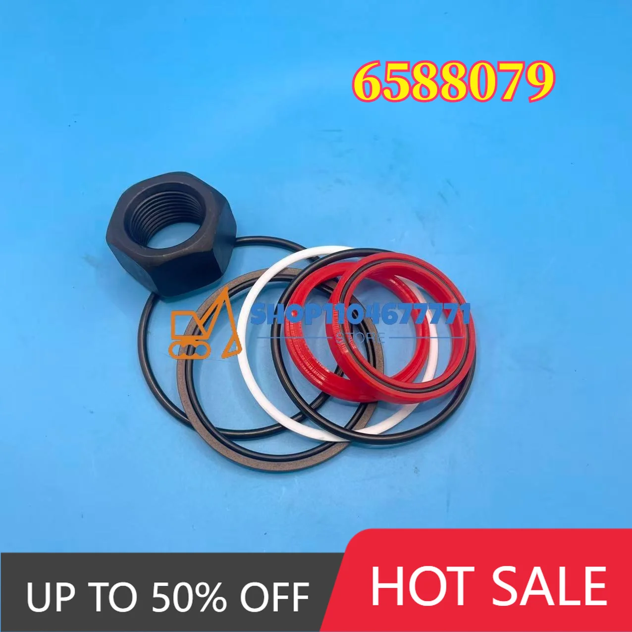 6588079 New Excavator Arm Cylinder Seal Kit Fits Bobcat X-331 Rod 1 3/4
