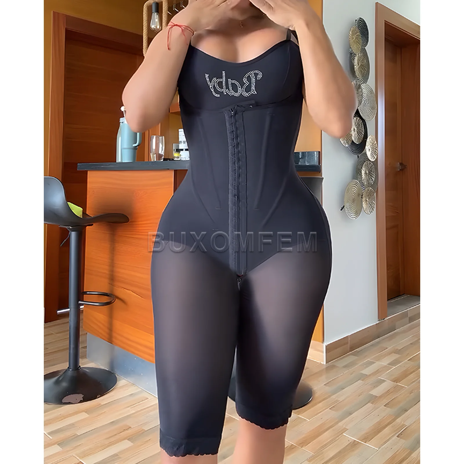 

Open-Breasted Fajas Colombianas Postsurgical Shaping Slim Belt for Women Modeling Tummy Control Thong Shapewear with Bones 2025