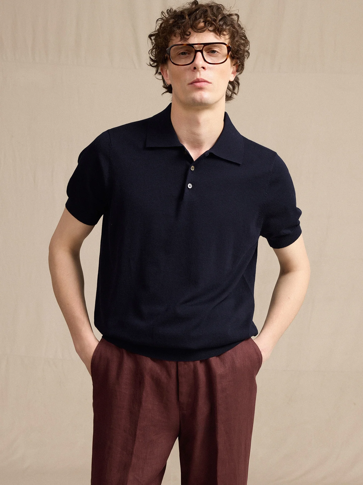 Cultum Men's Short Sleeve  Shirt Breathable Moisture Wicking Knitted Casual Turn-down Collar Base Layer Spring Summer