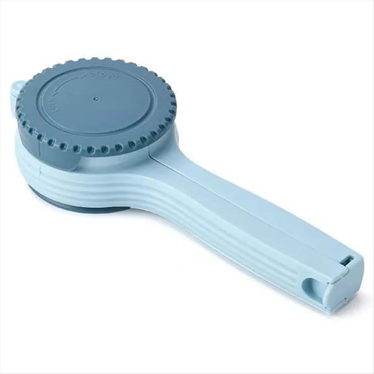 ABFW Food Storage Bag Sealing Clips Plastic Cap Sealer Clip with Pour Spouts Snack Storage Fresh Clamp Kitchen Organizer Blue