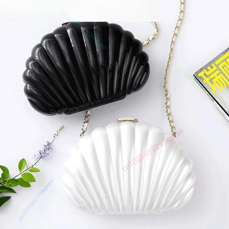 Popular large shell shoulder   banquet women's , shell-shaped , evening bag, acrylic clutch