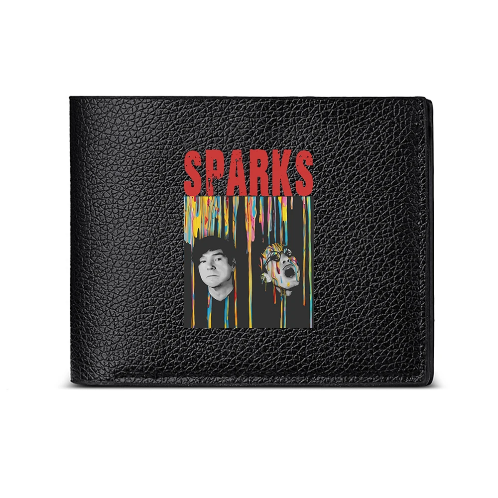 Sparks Colorful Drip Art Design Men's Wallet Card Holder Casual Business Fashion Statement Accessory