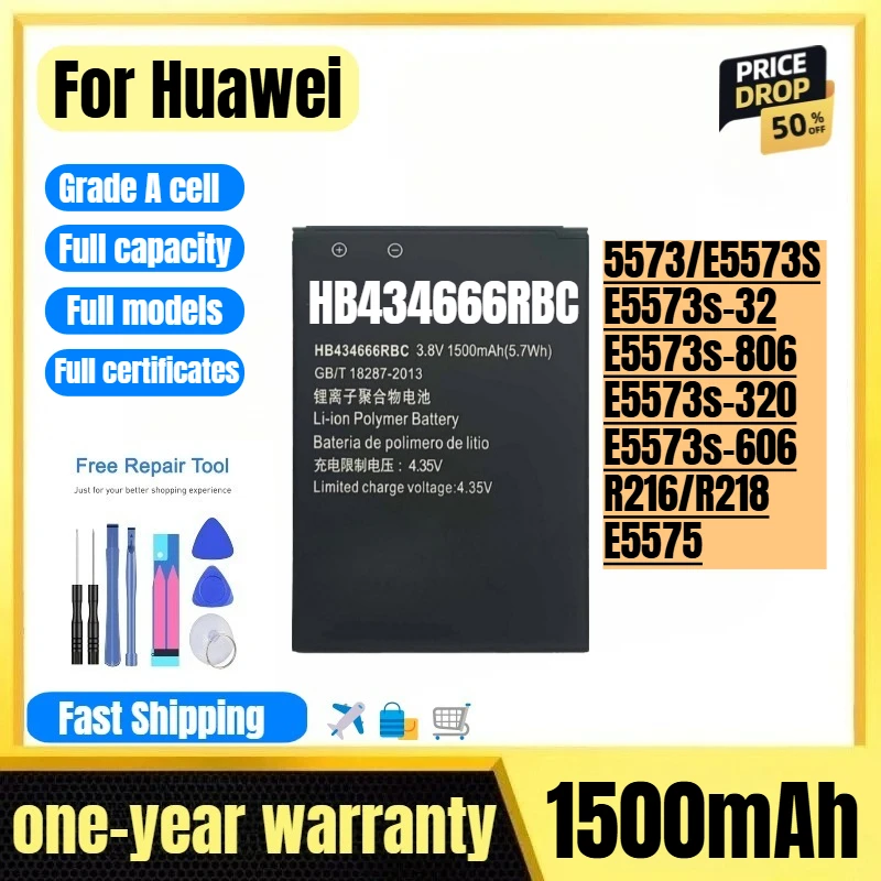 

HB434666RBC for Huawei 5573/E5573S/E5573s-32/E5573s-806/E5573s-320/E5573s-606/R216/R218/E5575 Router Phone Battery Replacement