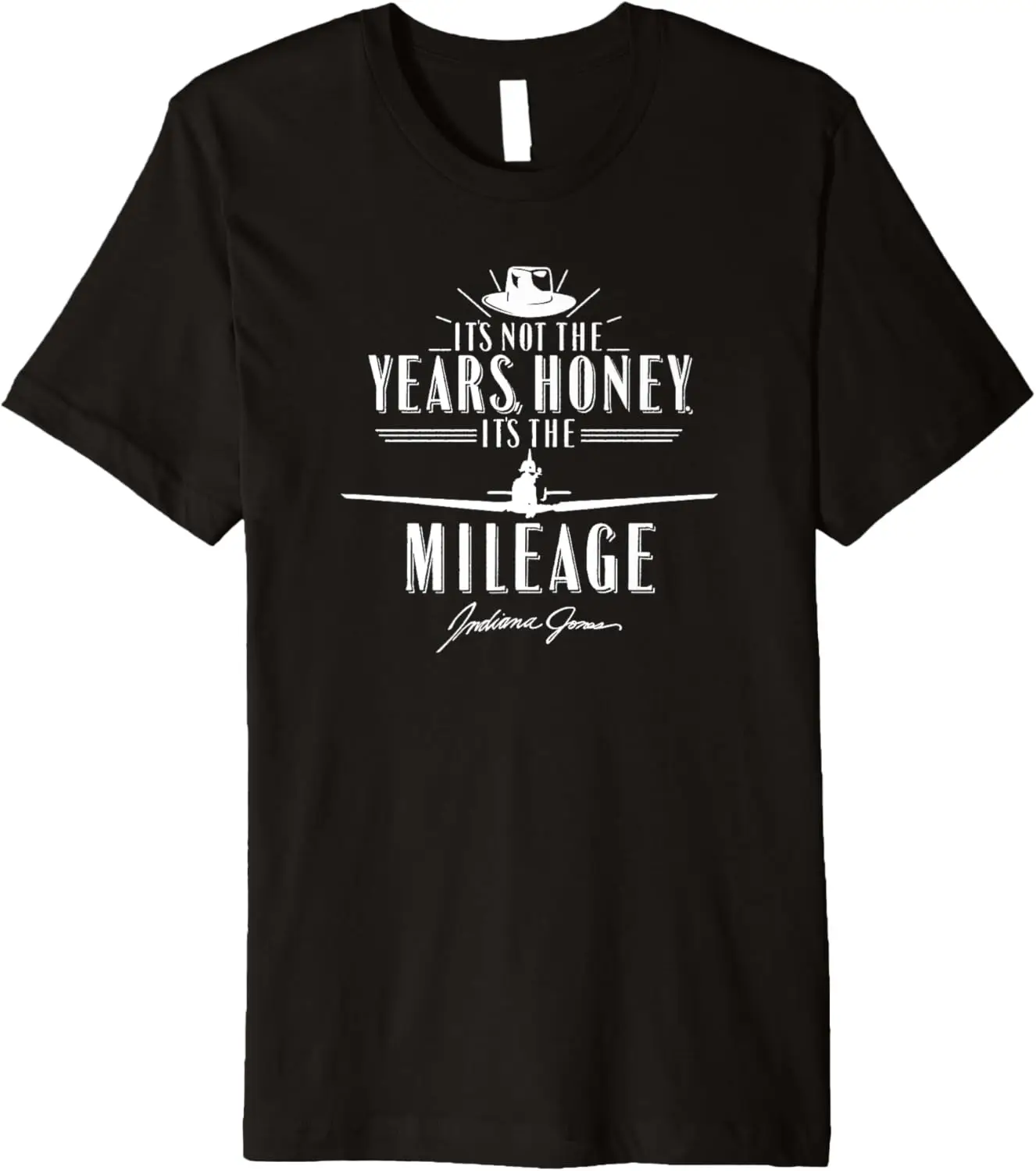 Indiana Jones Raiders Of The Lost Ark It's The Mileage Logo Premium T-Shirt