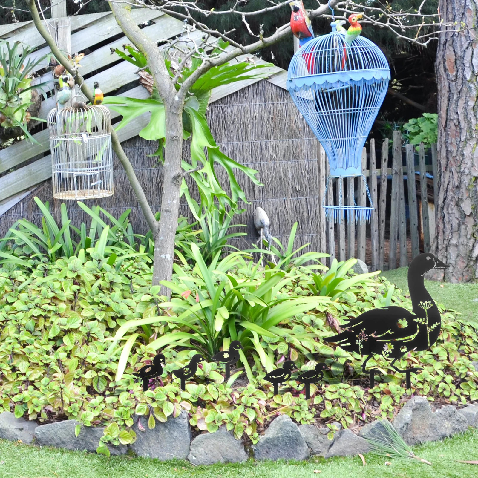 

6Pcs Duck Yard Art Decorative Acrylic Garden Stakes Rustic Lawn Stake Signs Outdoor Yard Ornament Yards Insert