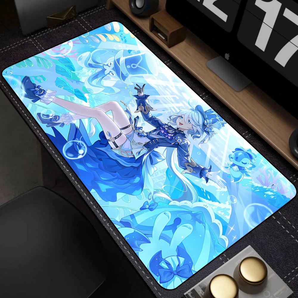 Furina Focalors Mouse Pad Genshin Impact Large Xxl Mousepad Computer Keyboard Padding Anime Gaming Genshin Accessories Desk Mat view 2